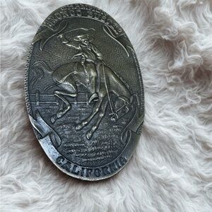 Vintage Western Bronco Buster Belt Buckle Tiffany Studio New York Rodeo Cowboy